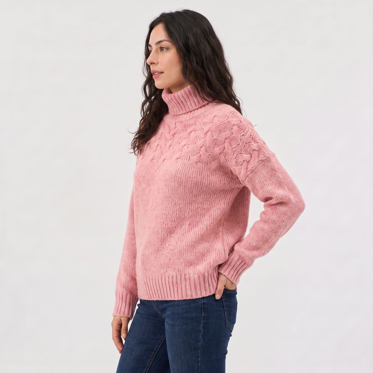 Pull décontracté en maille à col roulé — Amielle Paris — vue 5