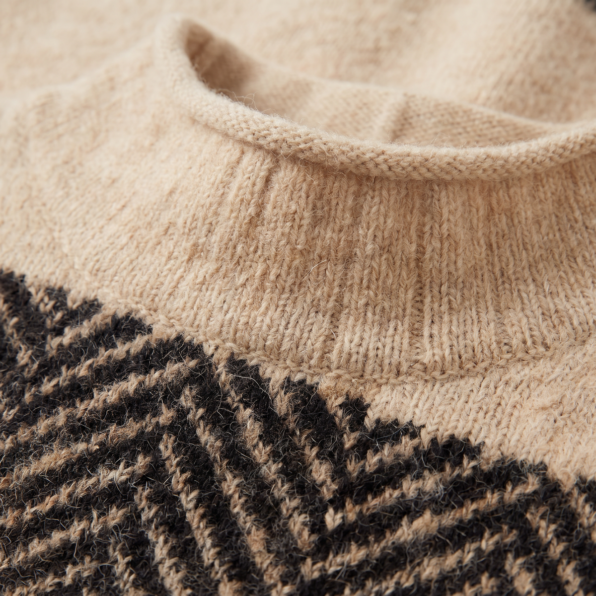 Pull beige décontracté à col roulé — Amielle Paris — vue 8