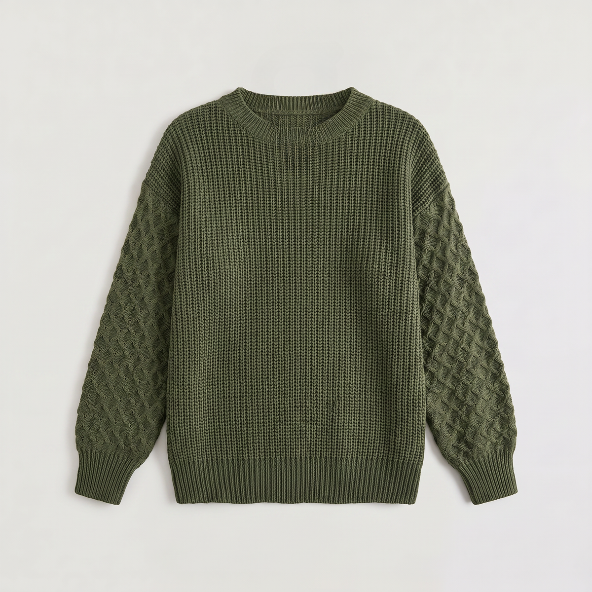 Pull en maille à manches lanternes texturées — Amielle Paris — vue 6