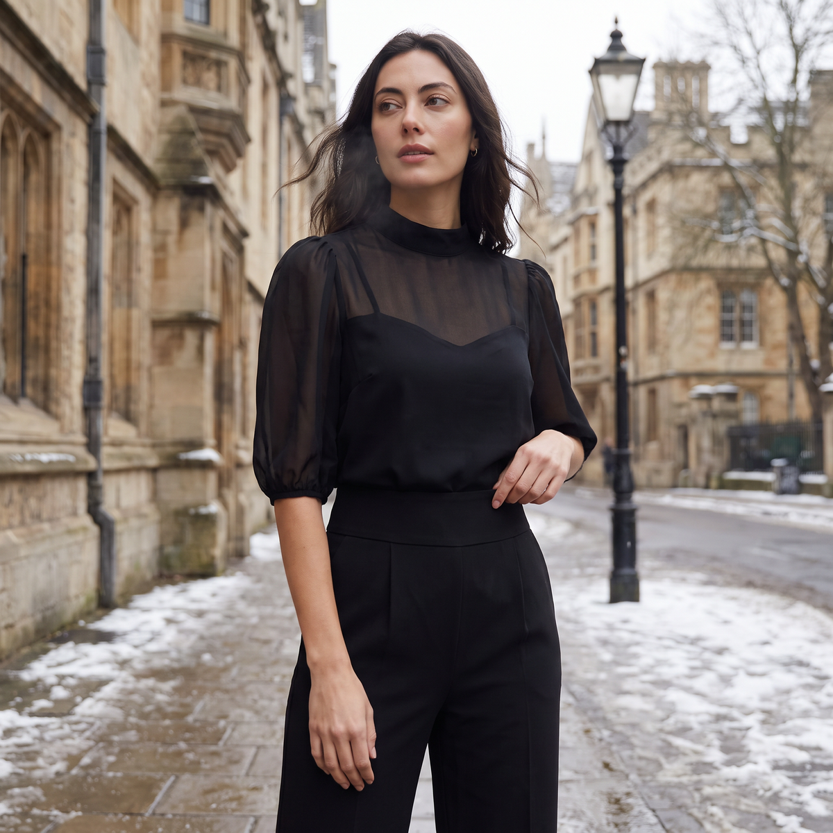 Combinaison pantalon large à manches bouffantes — Amielle Paris — vue 6