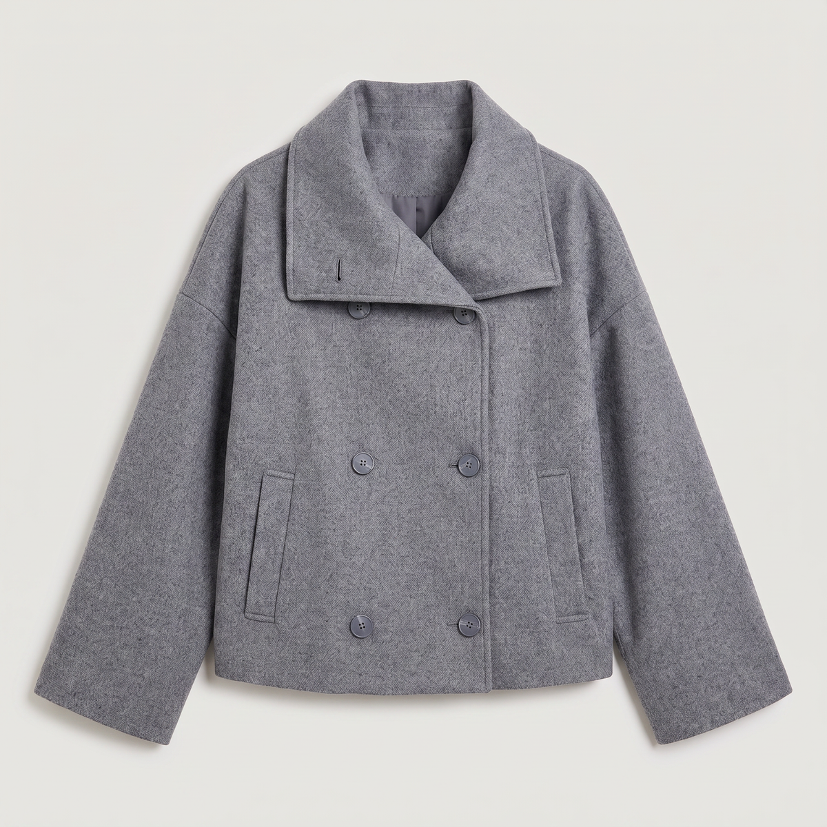 Veste courte ample croisée à col enveloppant — Amielle Paris — vue 10