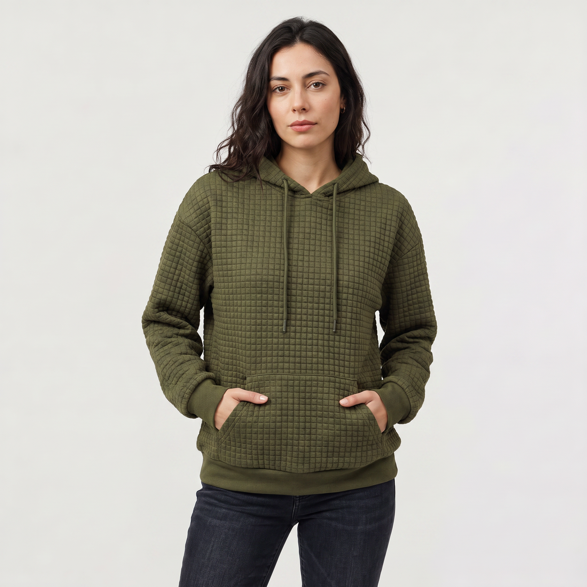 Sweat matelassé à capuche et poche kangourou — Amielle Paris — vue 8