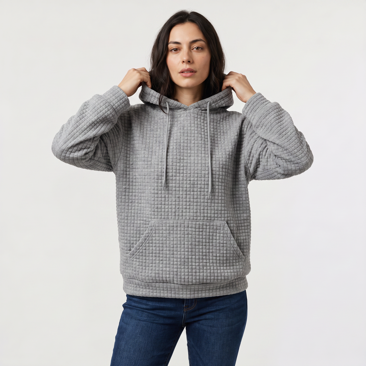Sweat matelassé à capuche et poche kangourou — Amielle Paris — vue 12
