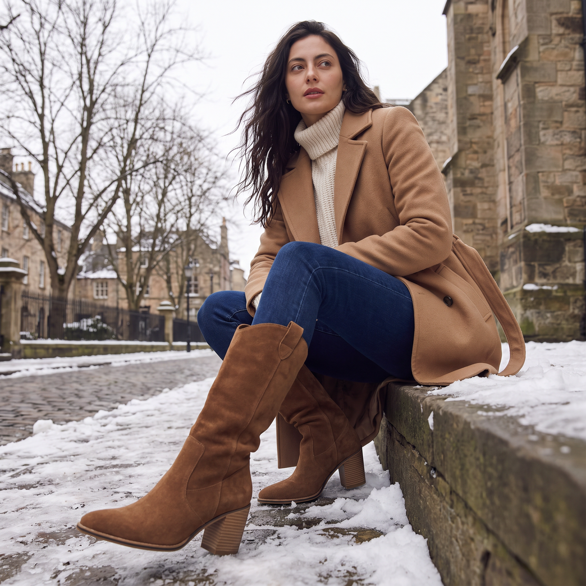 Bottes hautes en simili cuir à semelle rembourrée — Amielle Paris — vue 2