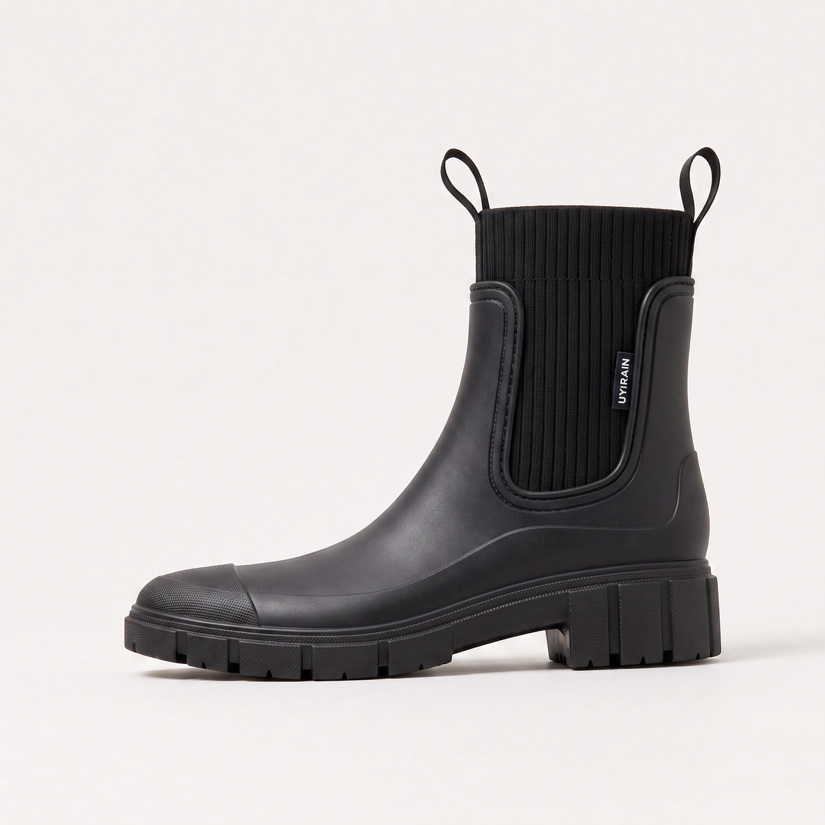 Bottines Chelsea à élastiques côtelés et semelle épaisse — Amielle Paris — vue 7