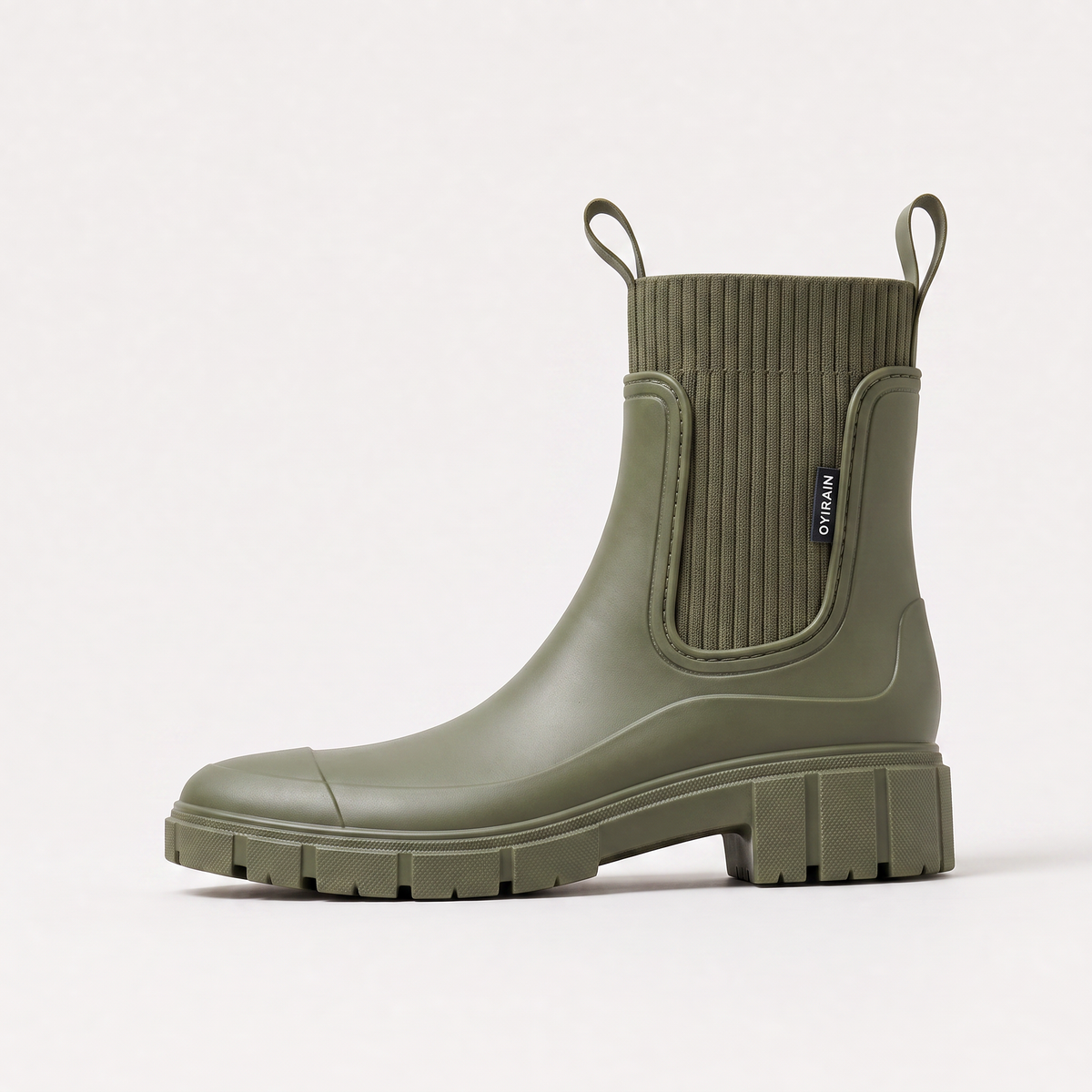 Bottines Chelsea à élastiques côtelés et semelle épaisse — Amielle Paris — vue 9