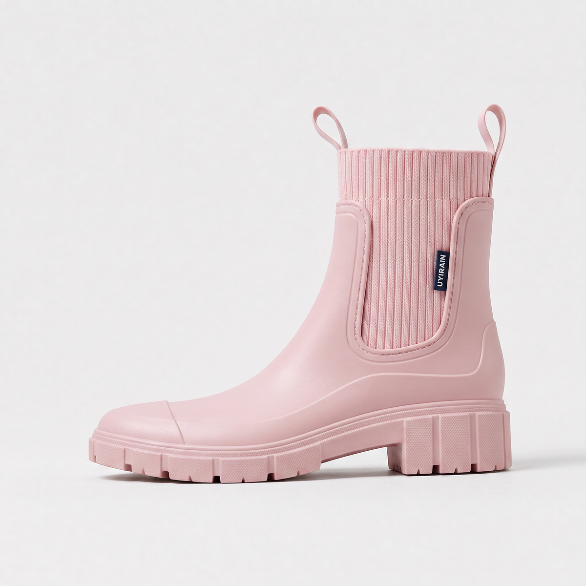 Bottines Chelsea à élastiques côtelés et semelle épaisse — Amielle Paris — vue 8