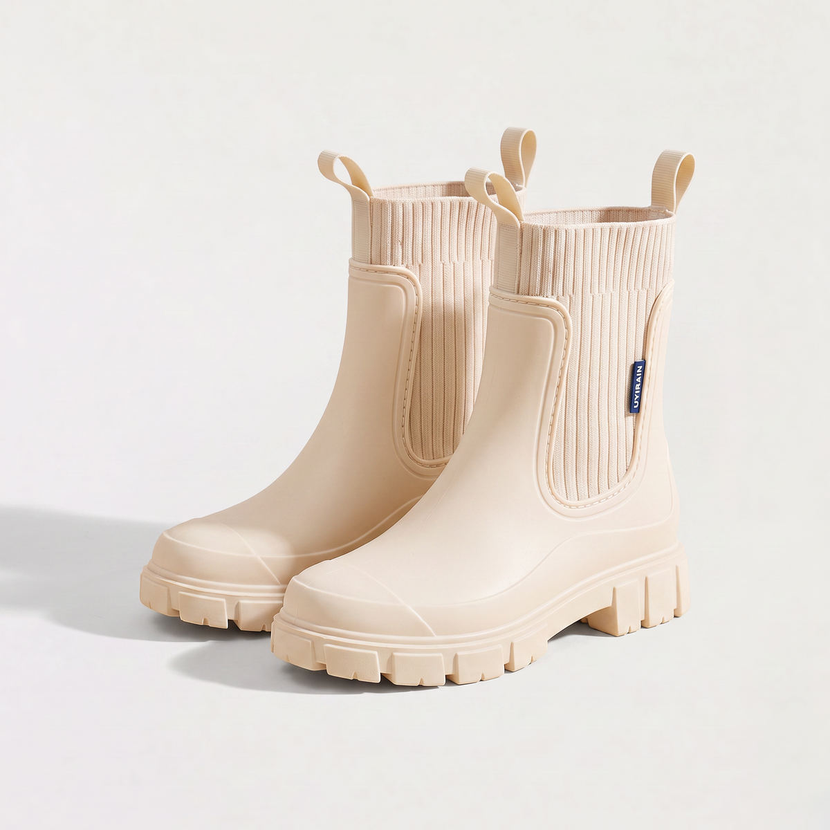 Bottines Chelsea à élastiques côtelés et semelle épaisse — Amielle Paris — vue 4