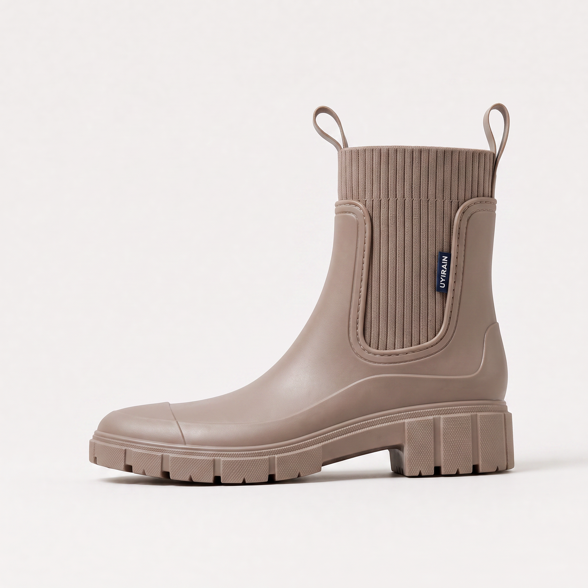 Bottines Chelsea à élastiques côtelés et semelle épaisse — Amielle Paris — vue 10