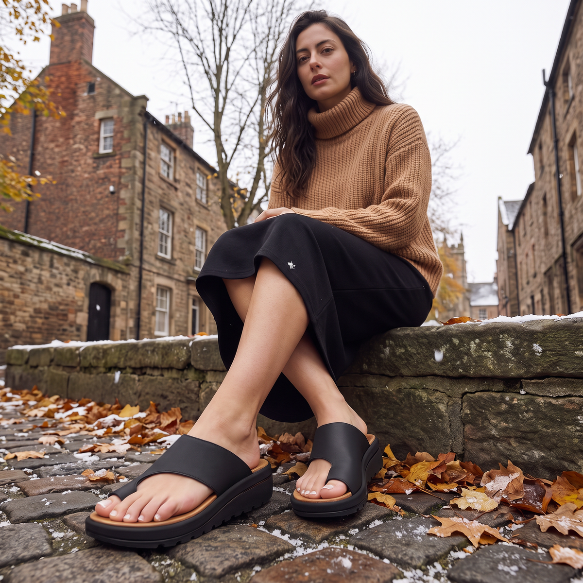 Sandales à plateforme et bride d’orteil — Amielle Paris — vue 2