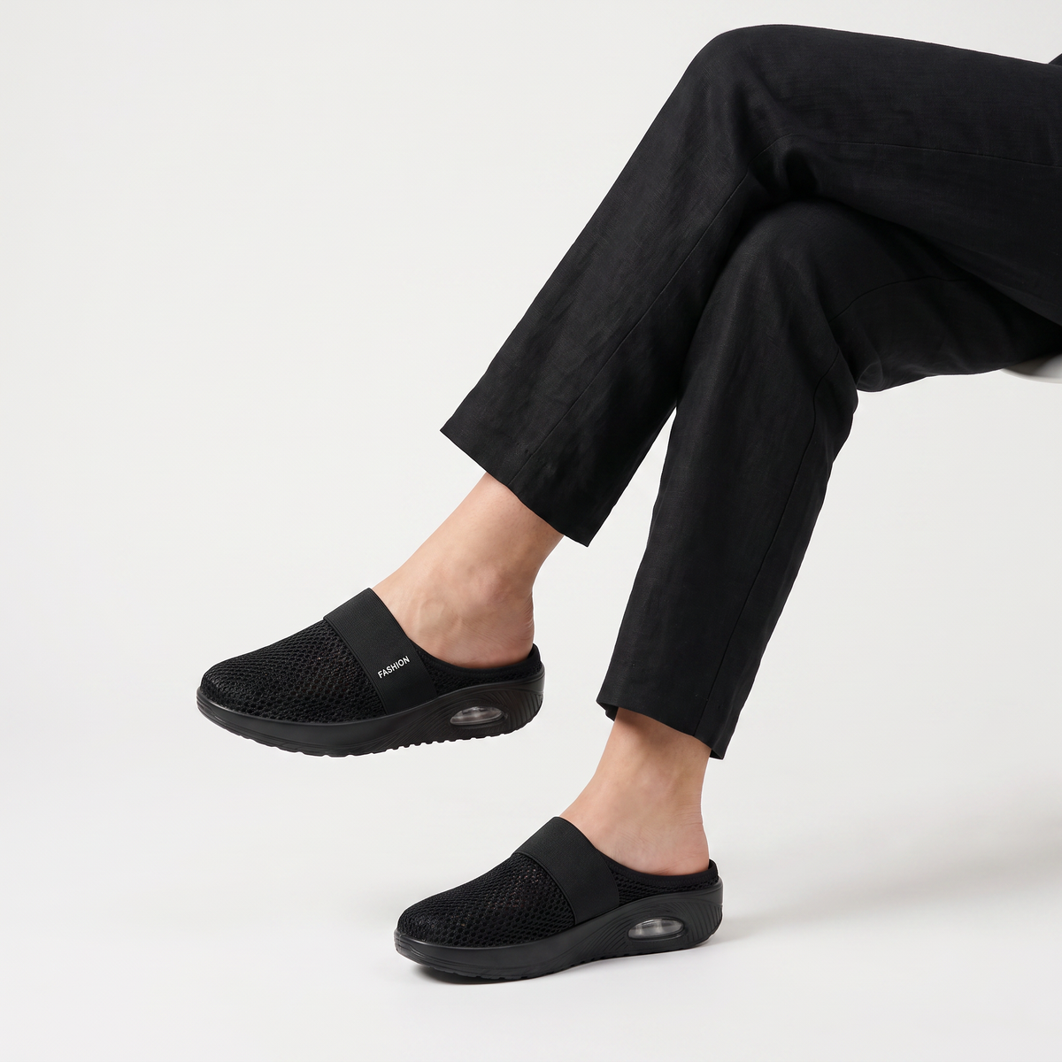 Baskets ouvertes au talon en maille — Amielle Paris — vue 5