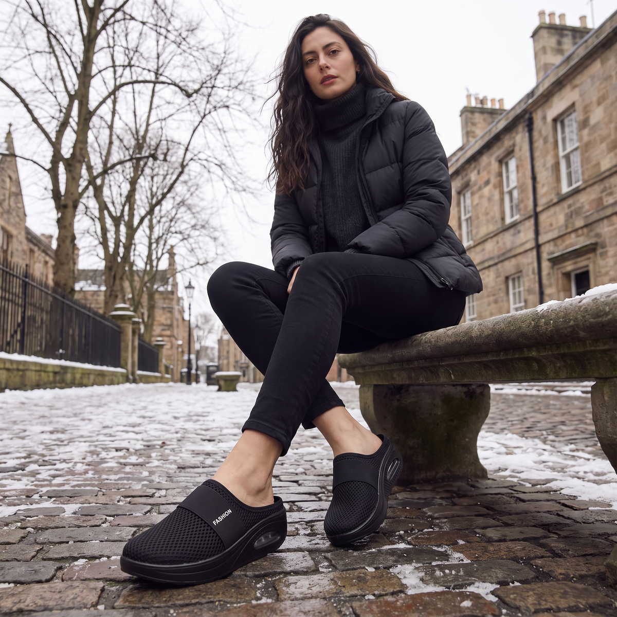 Baskets ouvertes au talon en maille — Amielle Paris — vue 2