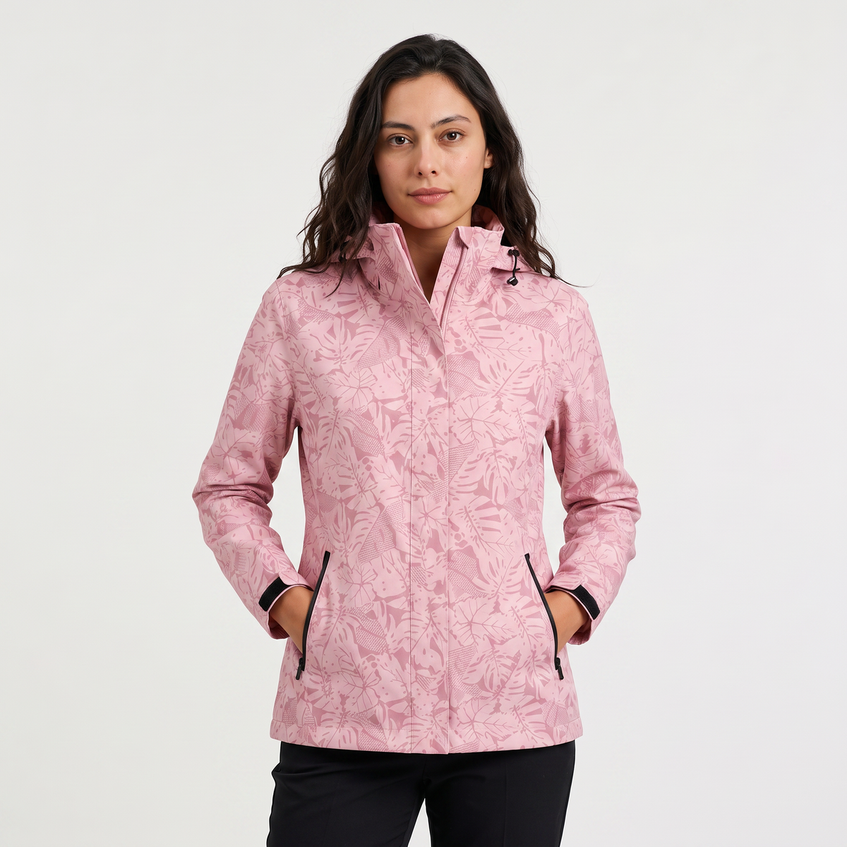 Veste légère à capuche et imprimé feuilles — Amielle Paris — vue 8