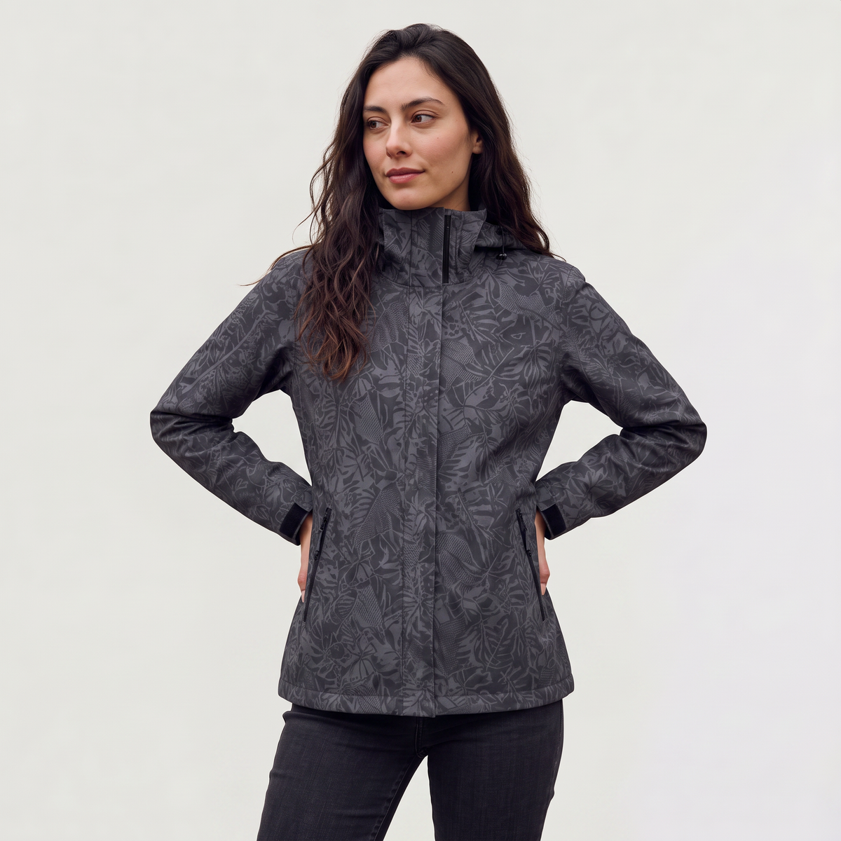 Veste légère à capuche et imprimé feuilles — Amielle Paris — vue 11