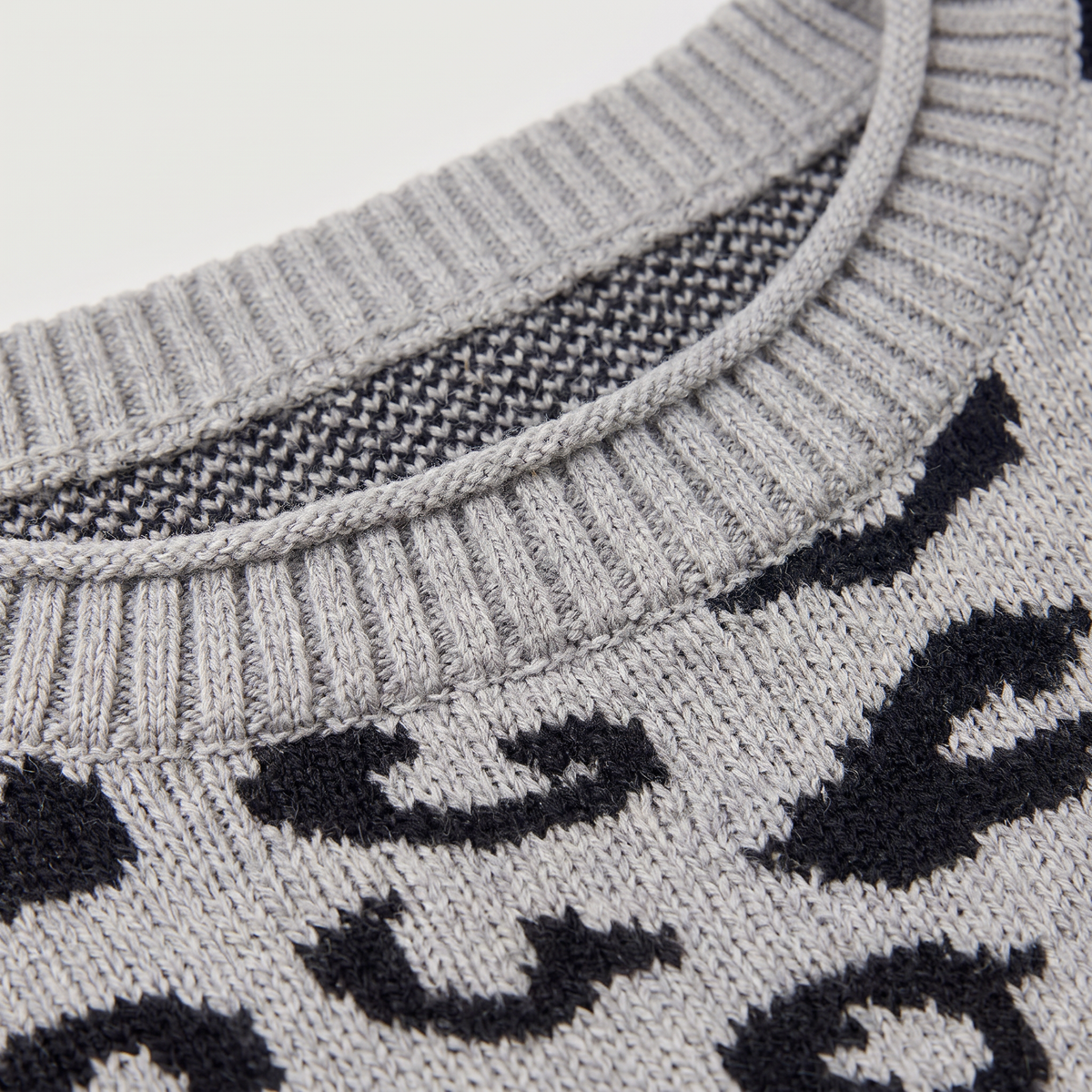 Pull à empiècement léopard et blocs de couleur — Amielle Paris — vue 6
