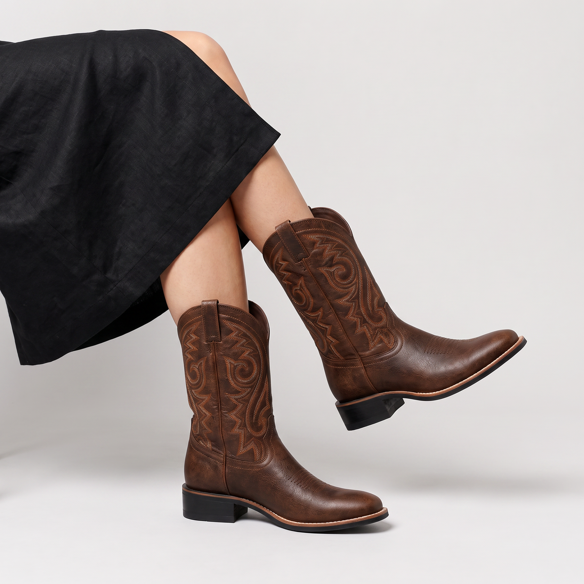 Bottes western brodées à bout pointu — Amielle Paris — vue 5