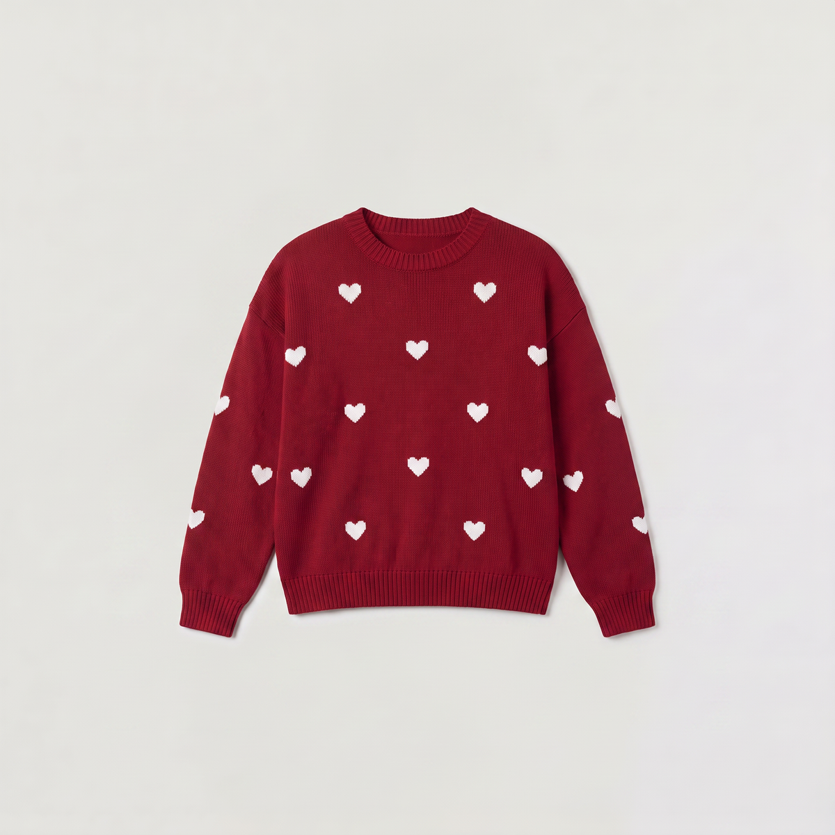 Pull ample à motifs cœurs et épaules tombantes — Amielle Paris — vue 7