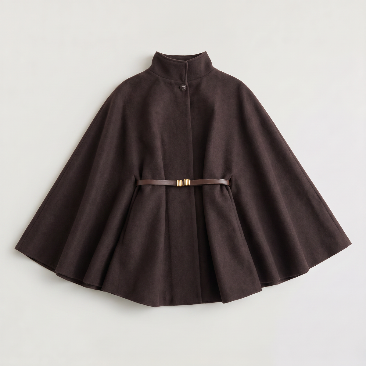 Poncho long en maille avec ceinture amovible — Amielle Paris — vue 6