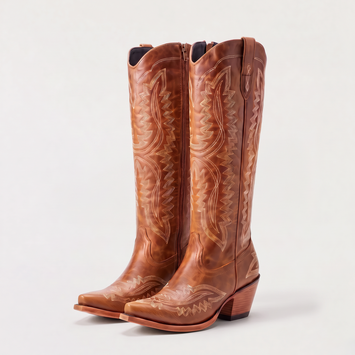 Bottes western hautes à surpiqûres contrastantes — Amielle Paris — vue 3