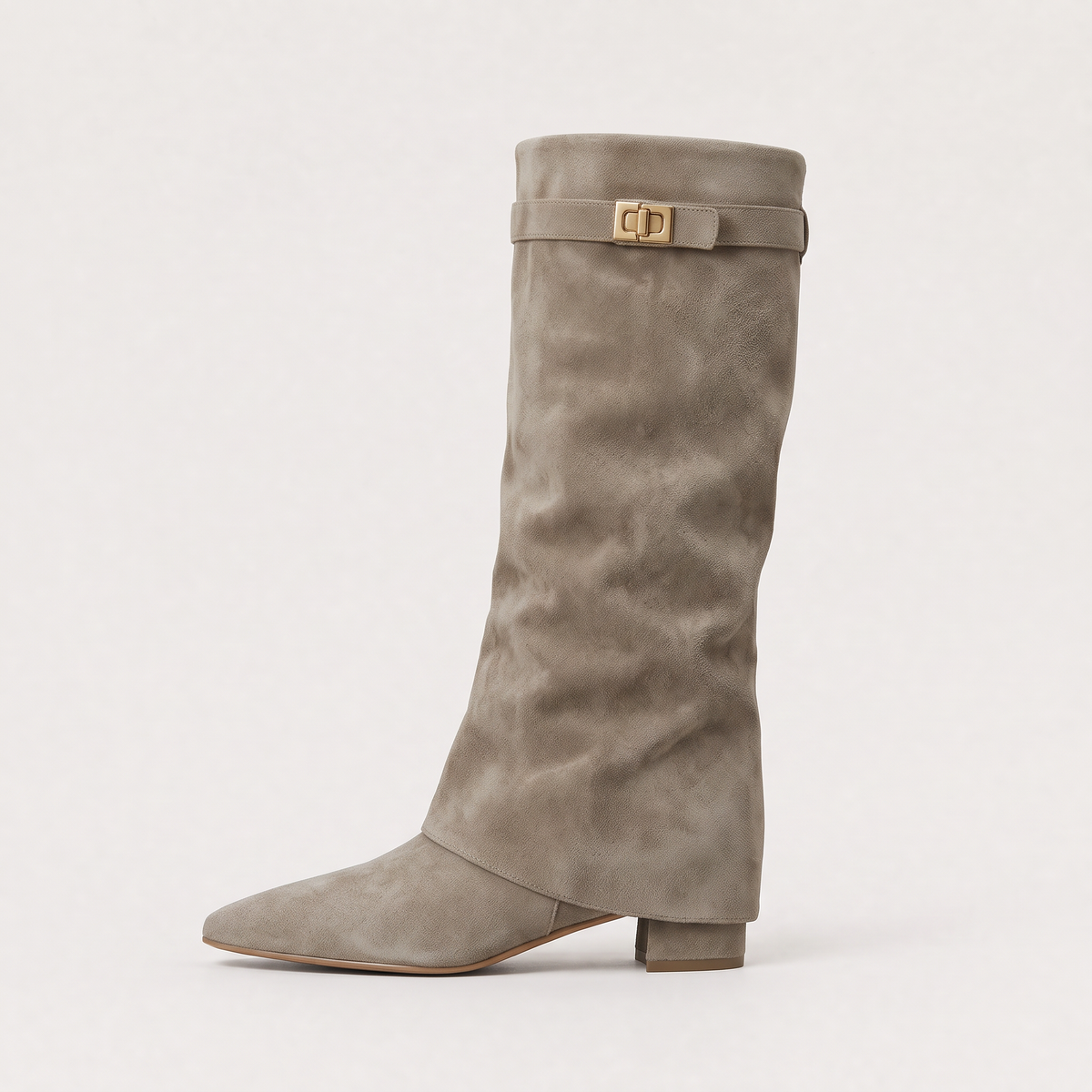 Bottes hautes à bout pointu et petit talon bloc — Amielle Paris — vue 7