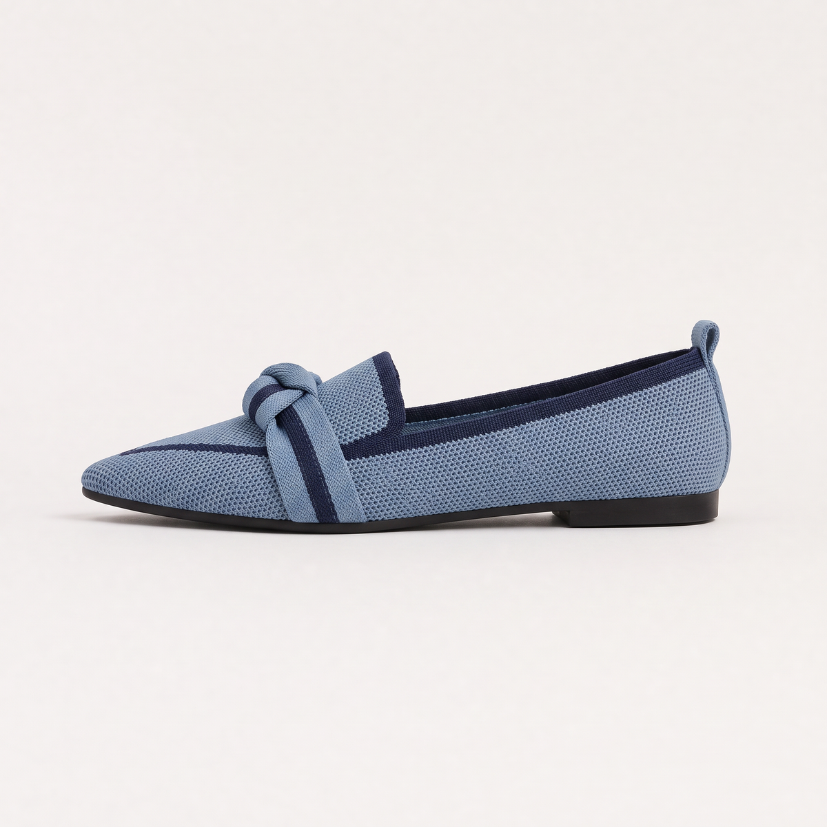Mocassins en maille à bout pointu et nœud — Amielle Paris — vue 6