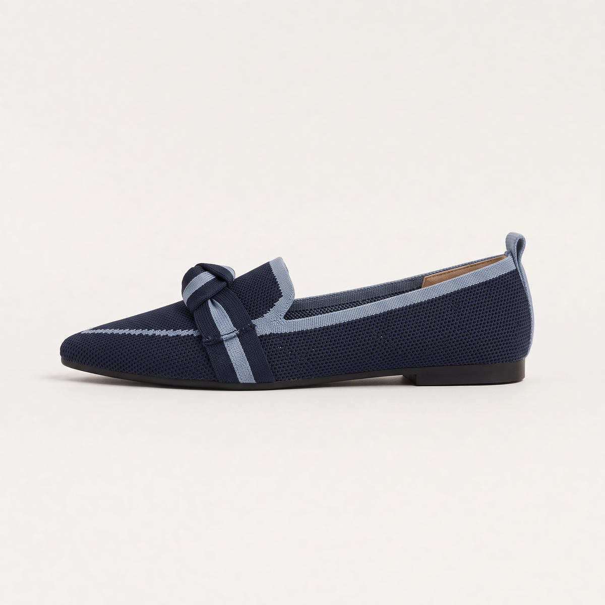 Mocassins en maille à bout pointu et nœud — Amielle Paris — vue 11