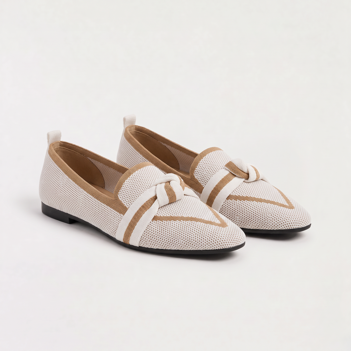 Mocassins en maille à bout pointu et nœud — Amielle Paris — vue 4