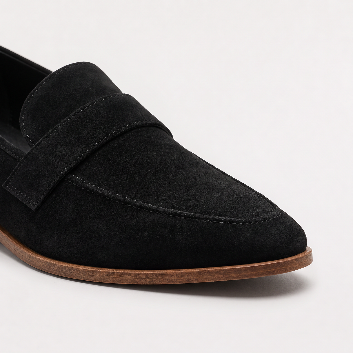 Mocassins aspect daim à patte et bout amande — Amielle Paris — vue 4