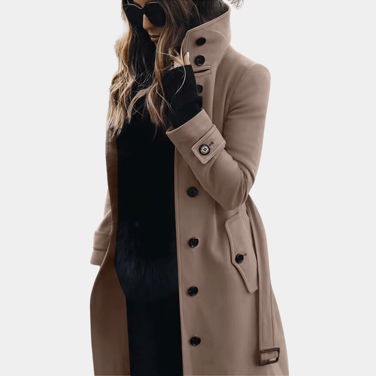 Alicia — Manteau ajusté à doublure matelassée — Amielle Paris