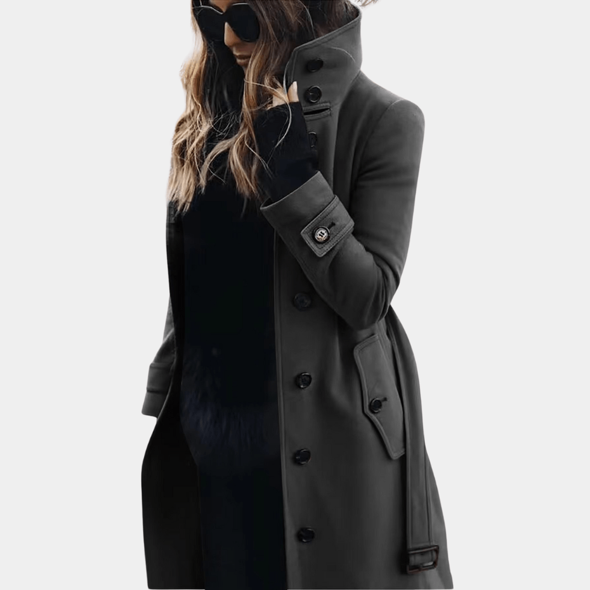 Alicia — Manteau ajusté à doublure matelassée — Amielle Paris