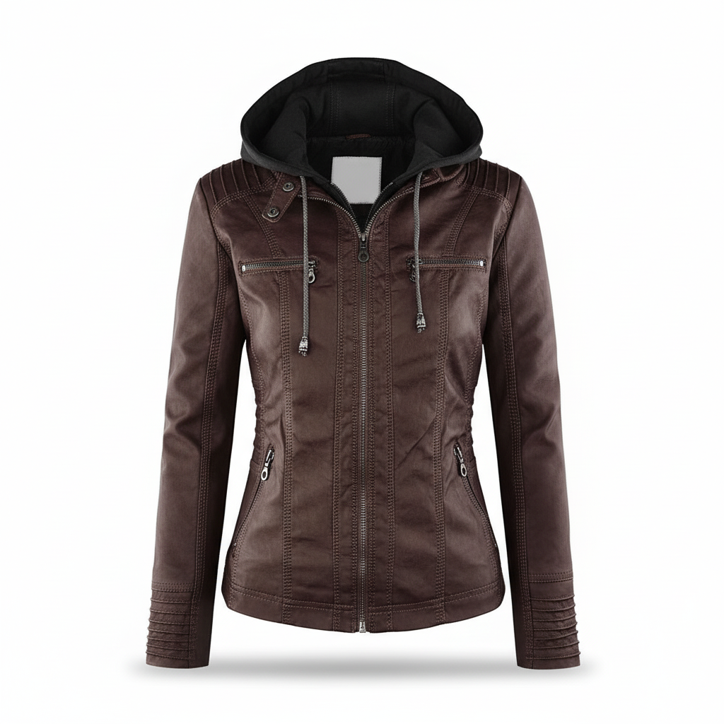 Eden — Veste matelassée ajustée à capuche — Amielle Paris