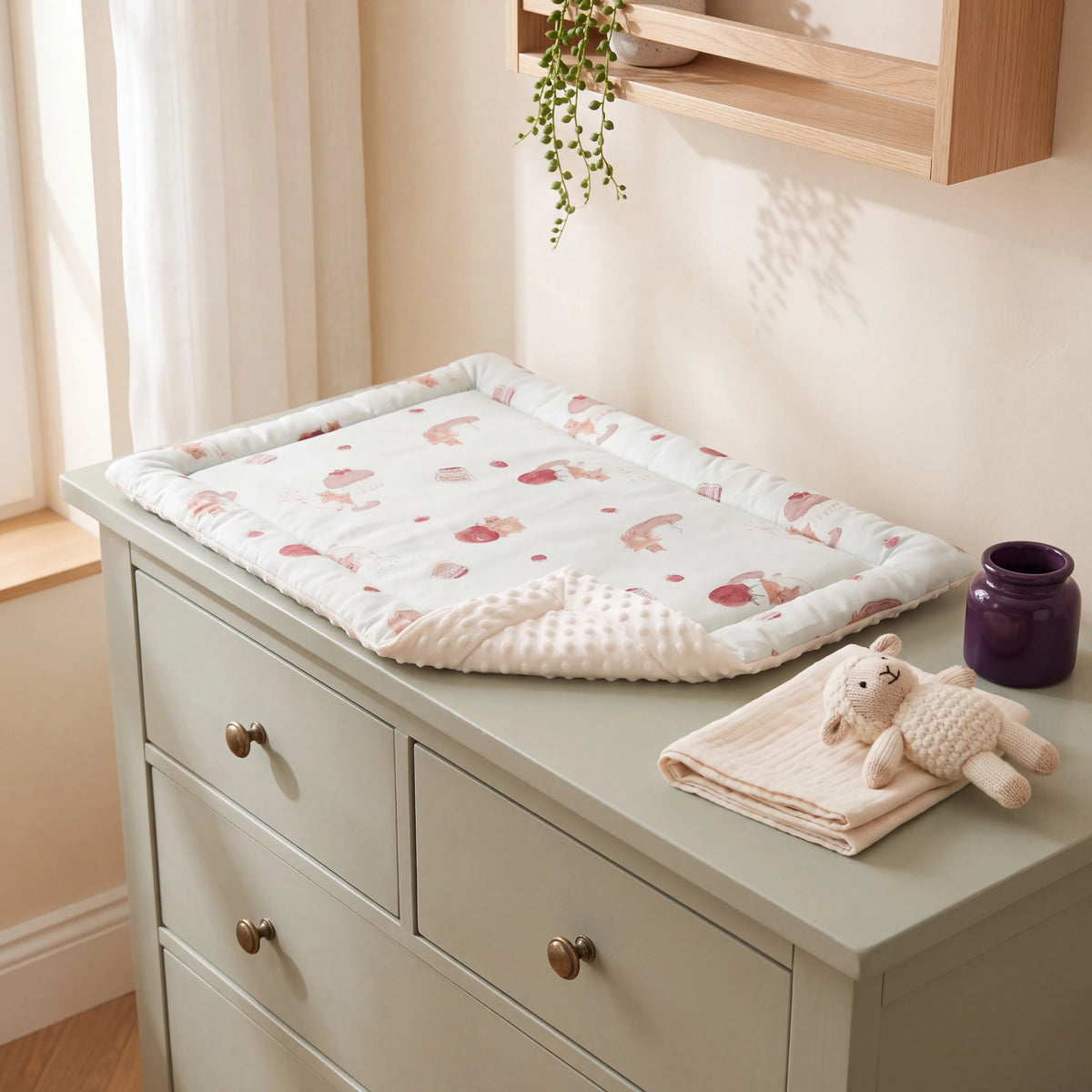 Matelas à langer réversible en mousseline — 80 × 40 cm — vue 9