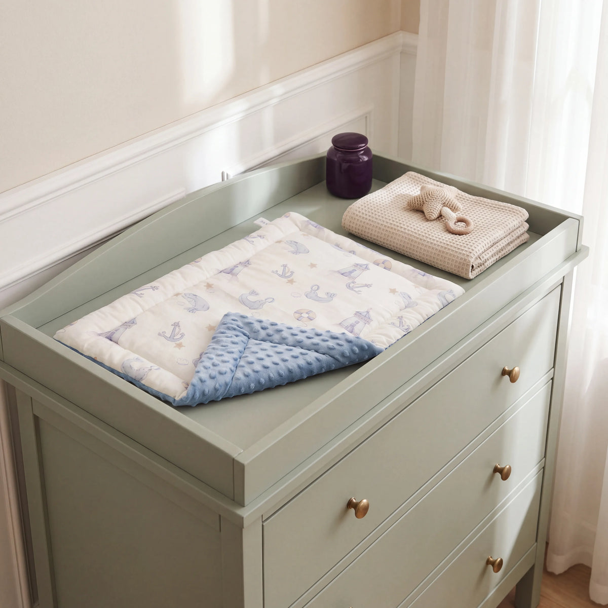 Matelas à langer réversible en mousseline — 80 × 40 cm — vue 12