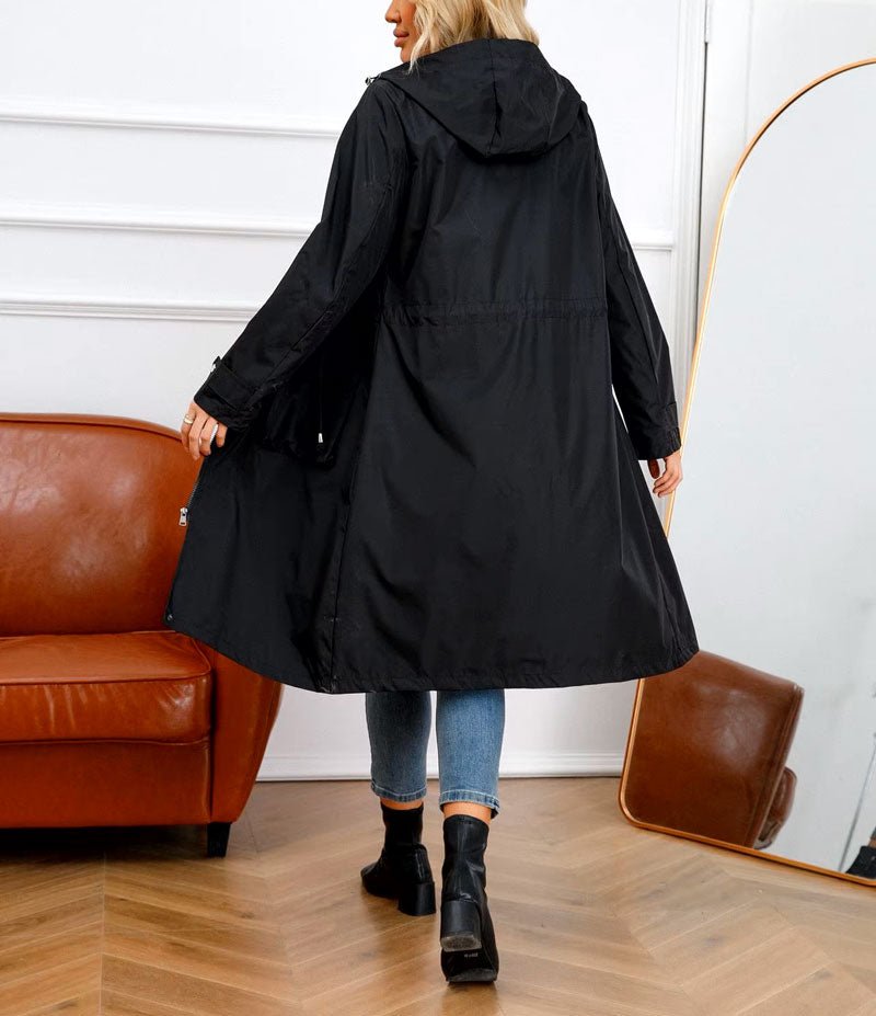 Rosalie — Parka longue à doublure rayée — Amielle Paris