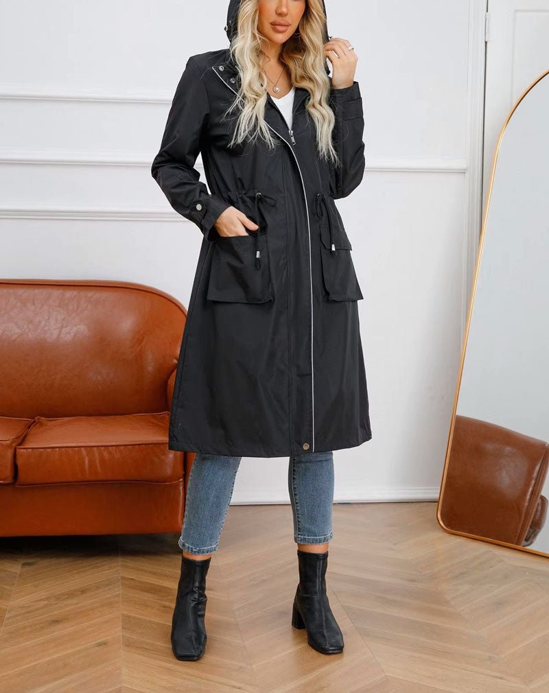 Rosalie — Parka longue à doublure rayée — Amielle Paris