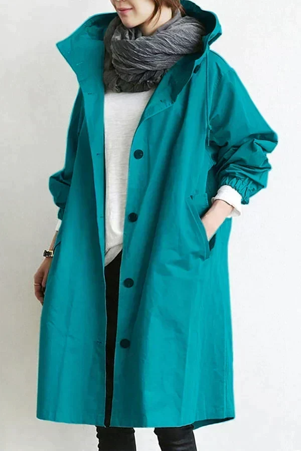 Isabella — Manteau à capuche et taille à nouer — Amielle Paris