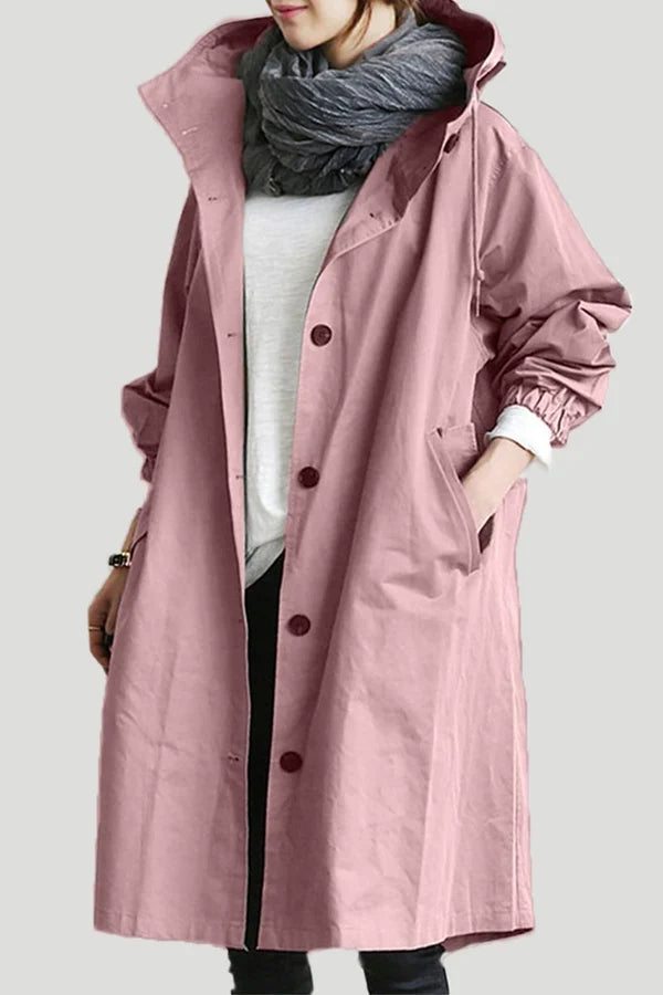 Isabella — Manteau à capuche et taille à nouer — Amielle Paris