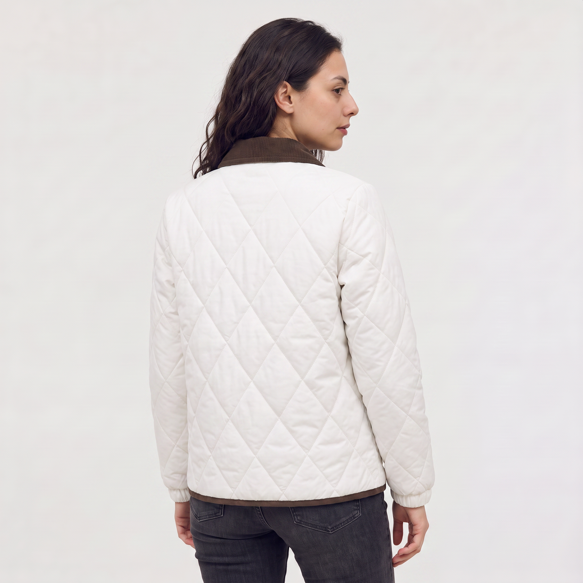 Veste matelassée à col en velours côtelé — Amielle Paris — vue 5