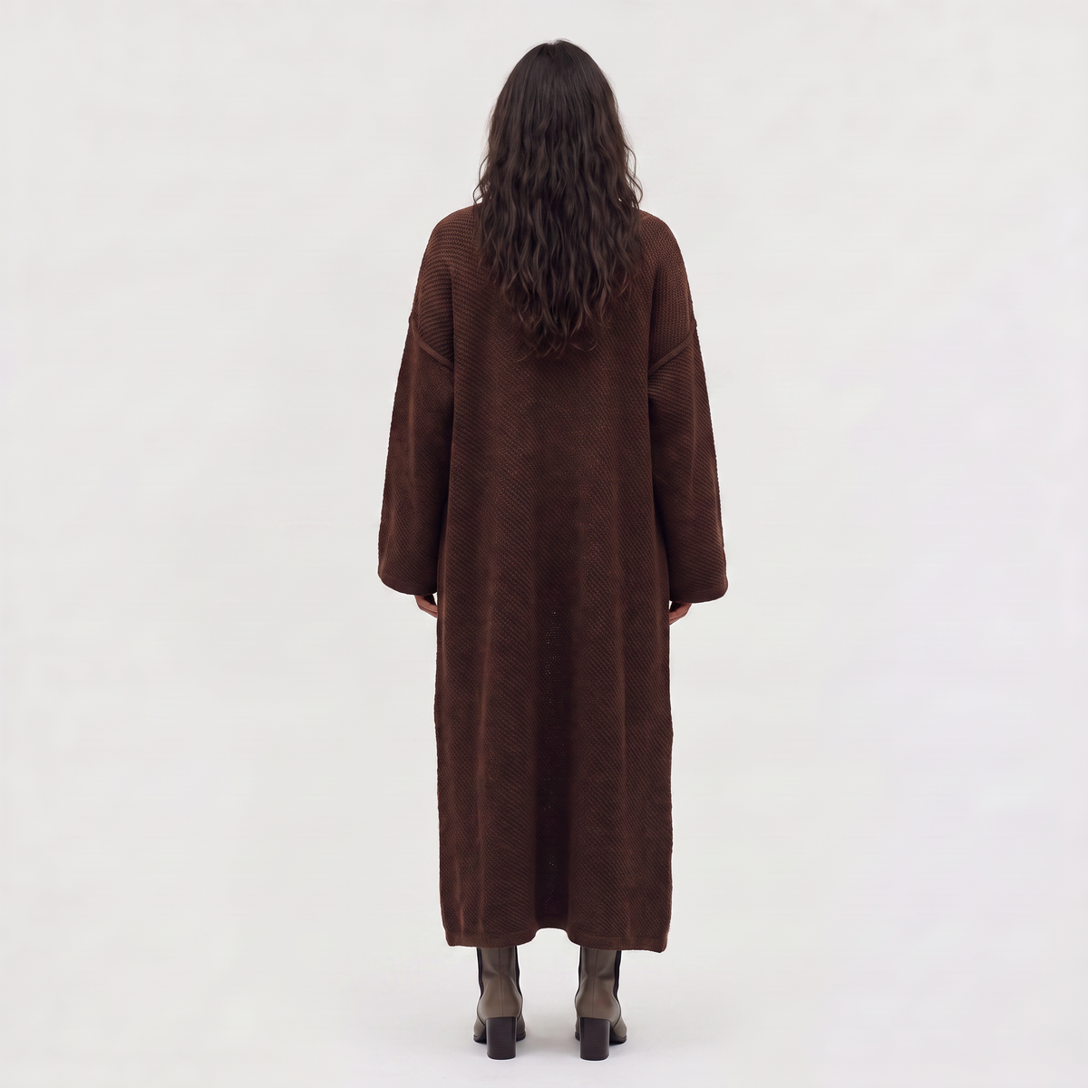 Cardigan long en maille à manches larges — Amielle Paris — vue 7