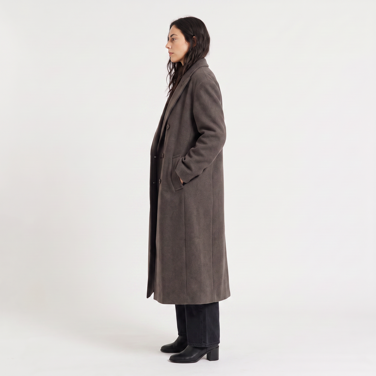 Manteau long ample à double boutonnage — Amielle Paris — vue 4