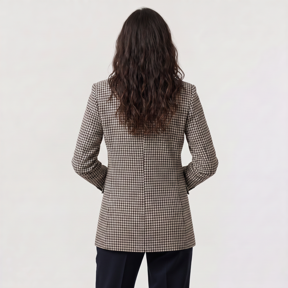 Blazer pied-de-poule à boutonnage croisé — Amielle Paris — vue 4
