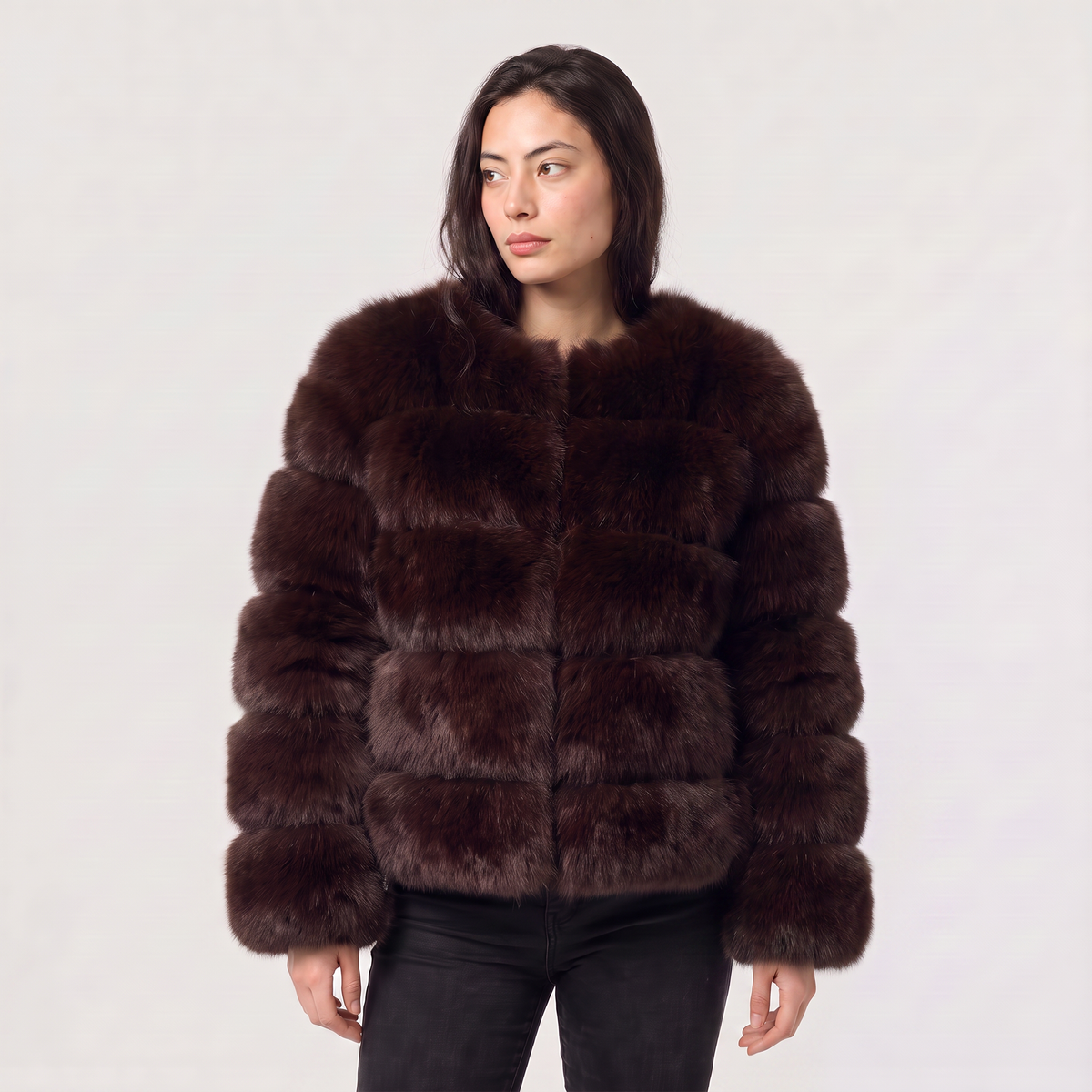 Veste en fausse fourrure à fermeture dissimulée — Amielle Paris — vue 10