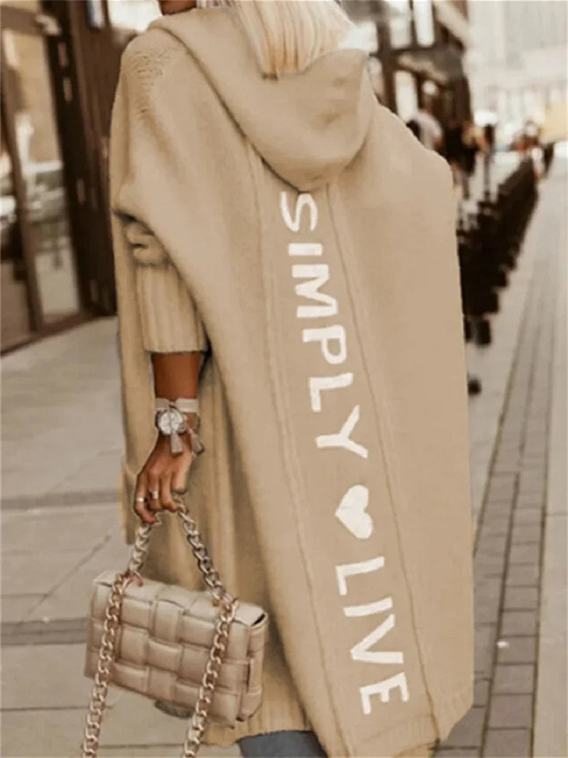 Gilet long sans manches à capuche — Amielle Paris