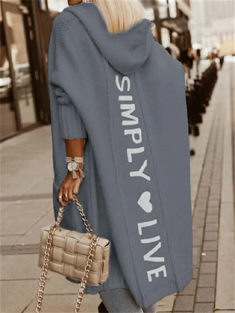Gilet long sans manches à capuche — Amielle Paris