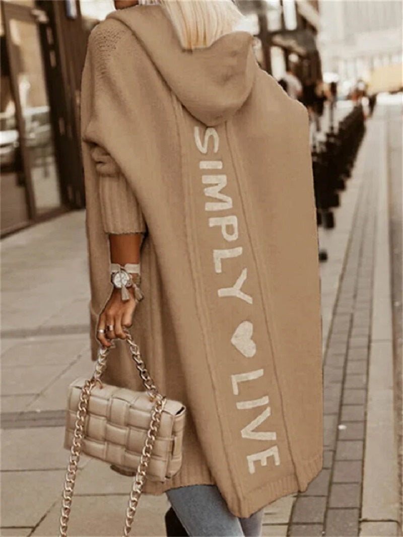 Gilet long sans manches à capuche — Amielle Paris