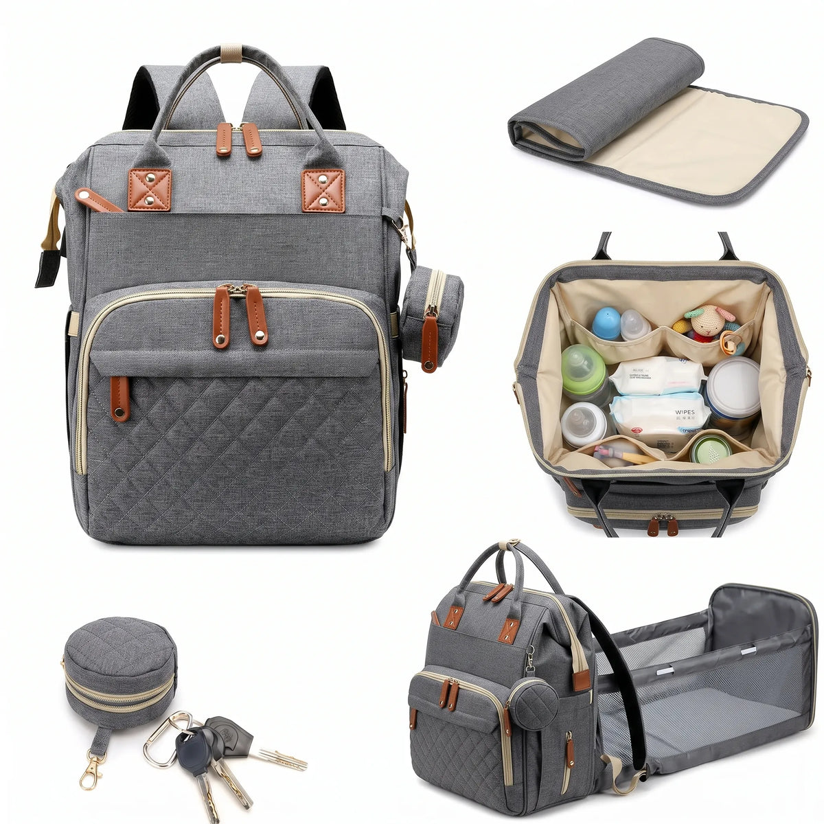 Sac à dos à langer avec accessoires de change — vue 23