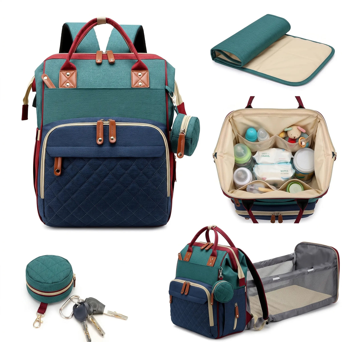 Sac à dos à langer avec accessoires de change — vue 26