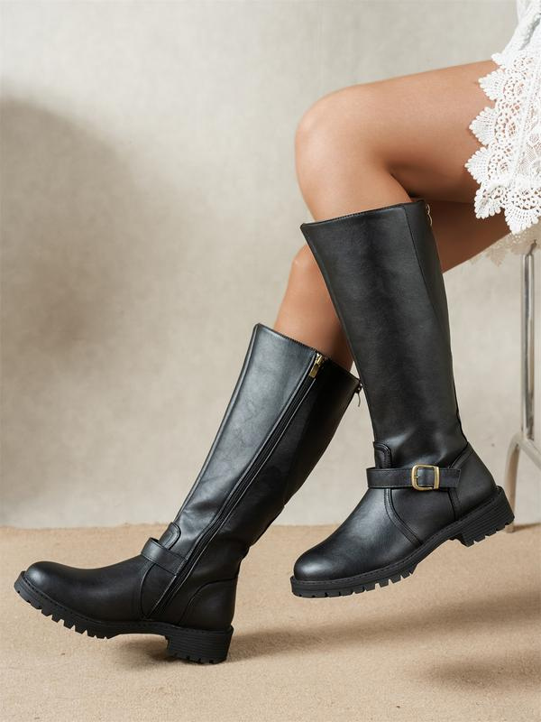 Bottes hautes à bout large et boucle — vue principale