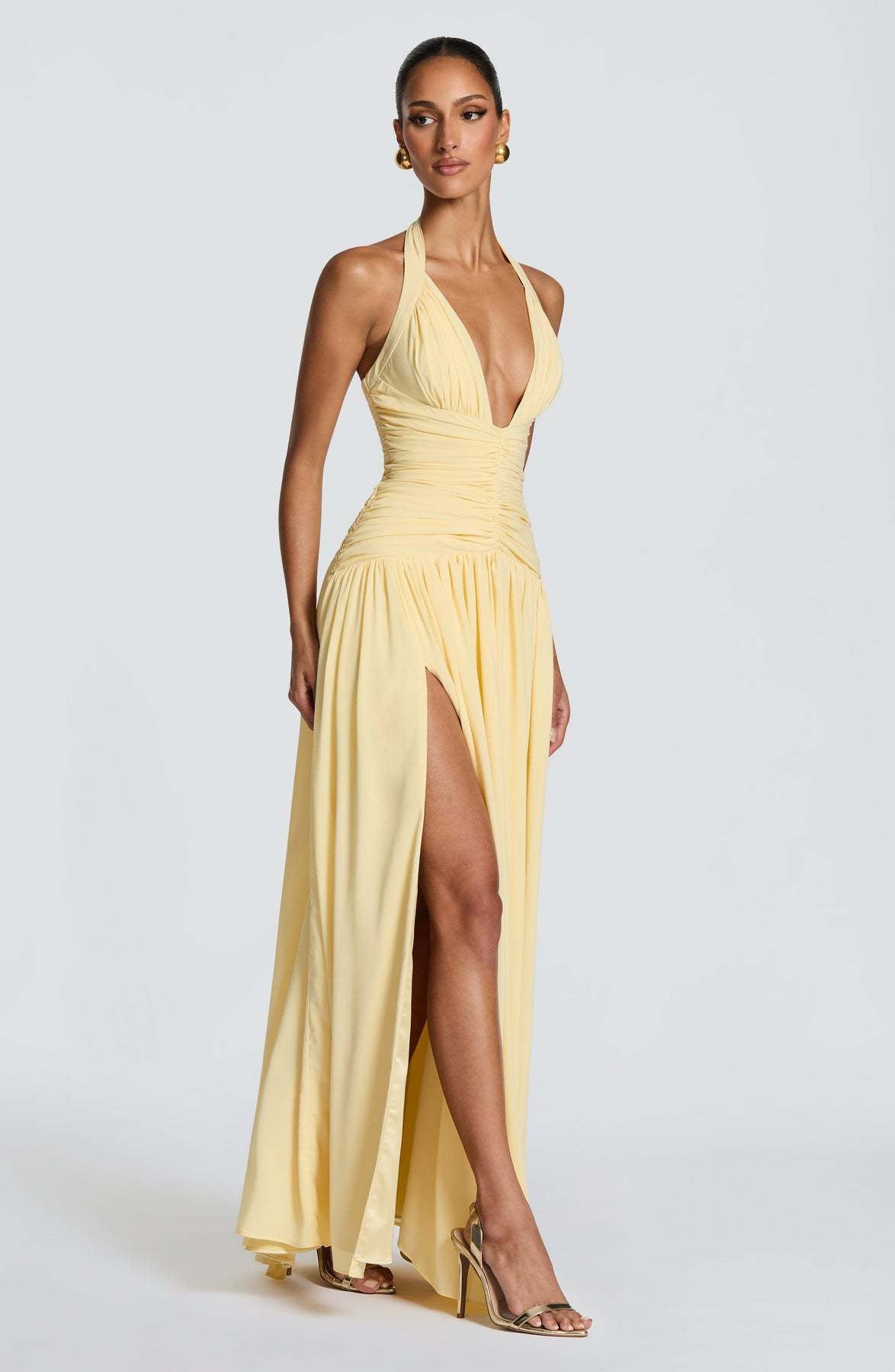 Robe longue dos nu à fente — Coline — Amielle Paris