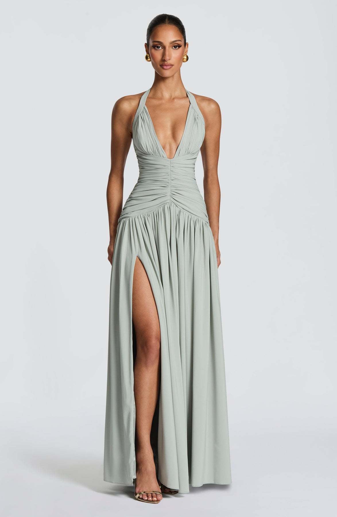 Robe longue dos nu à fente — Coline — Amielle Paris